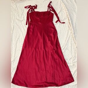 Elegant Red Maxi Dress